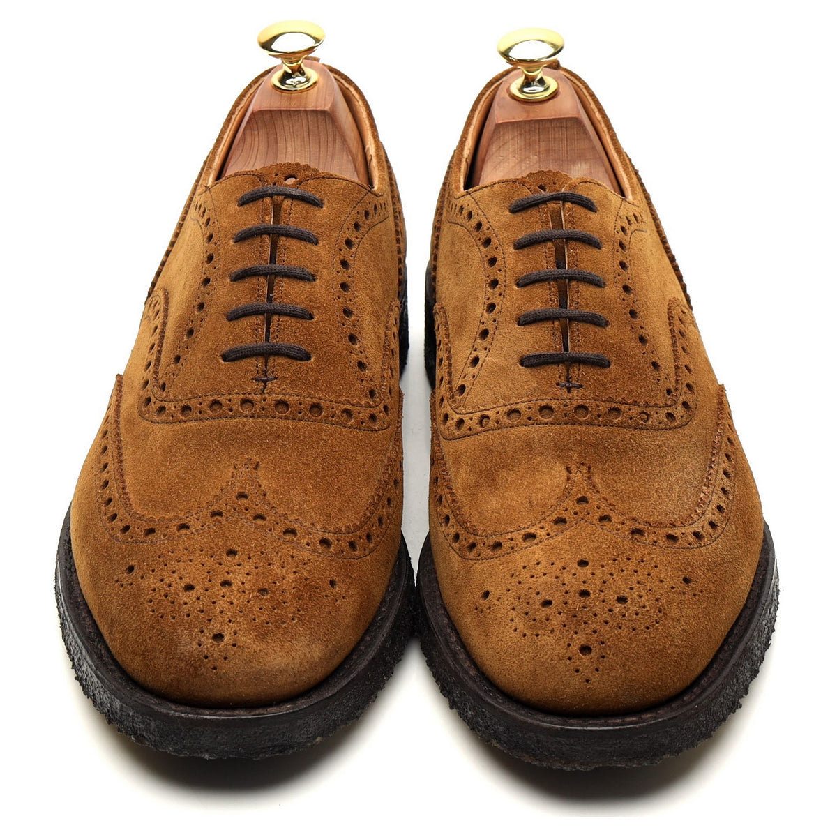 &#39;Fairfield&#39; Tan Brown Suede Oxford Brogues UK 9 F