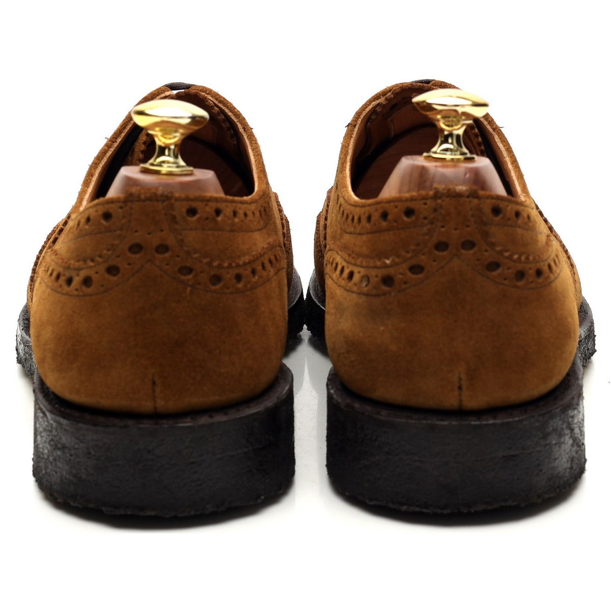 &#39;Fairfield&#39; Tan Brown Suede Oxford Brogues UK 9 F