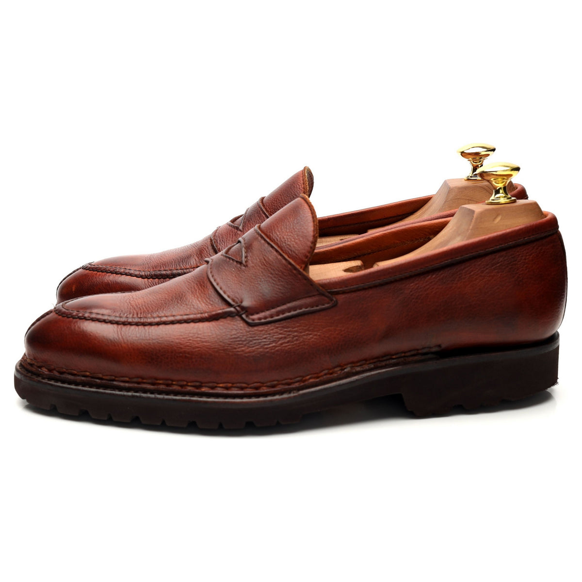 &#39;Principe&#39; Tan Brown Leather Loafers UK 8.5