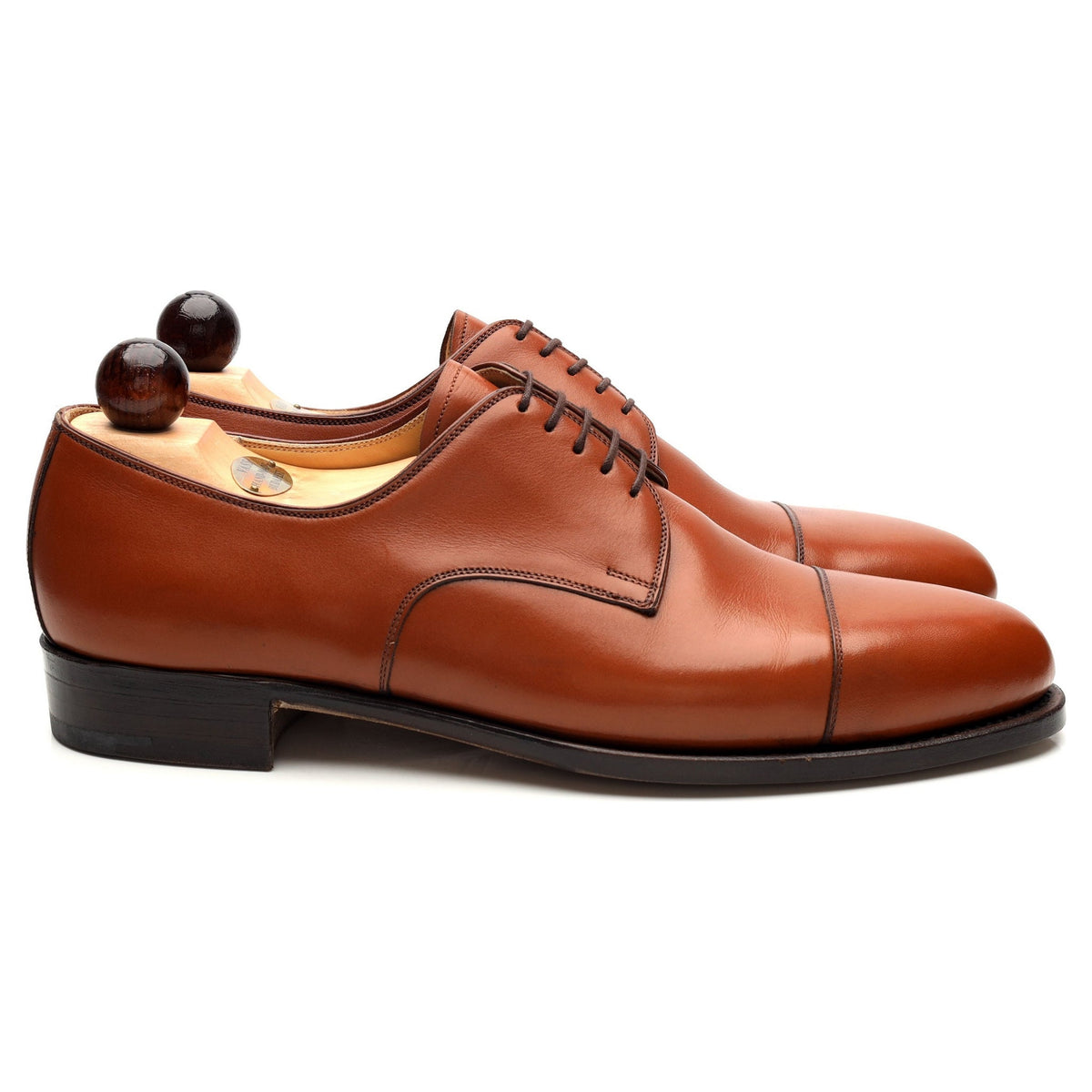 &#39;Theresianer&#39; Tan Brown Leather Derby UK 9 EU 43