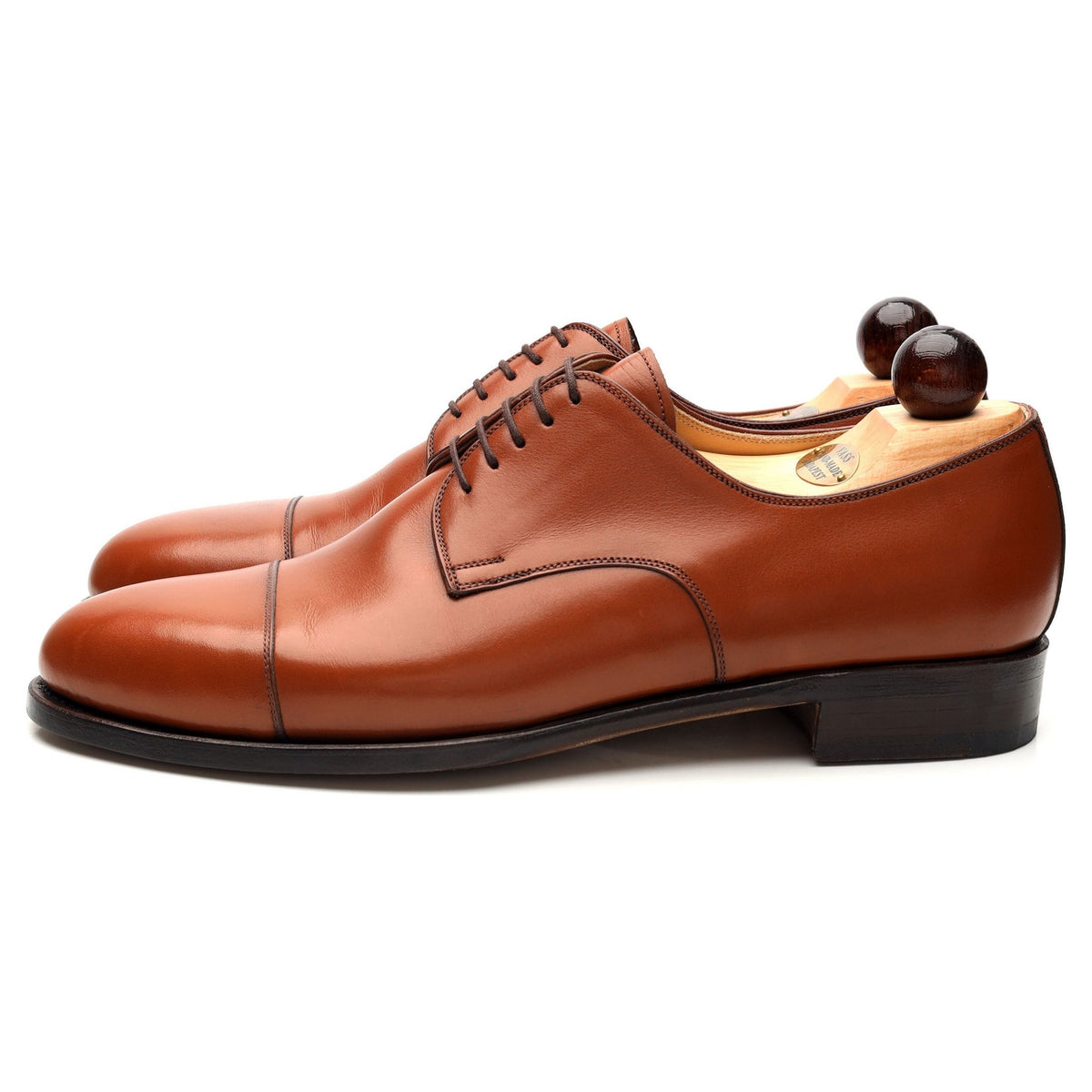 &#39;Theresianer&#39; Tan Brown Leather Derby UK 9 EU 43