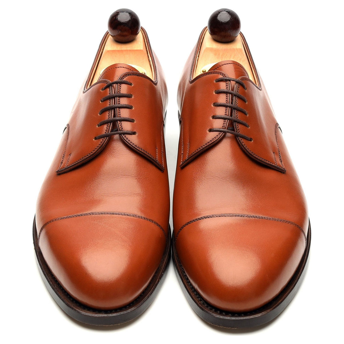 &#39;Theresianer&#39; Tan Brown Leather Derby UK 9 EU 43