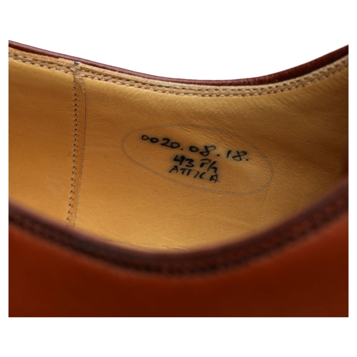 &#39;Theresianer&#39; Tan Brown Leather Derby UK 9 EU 43