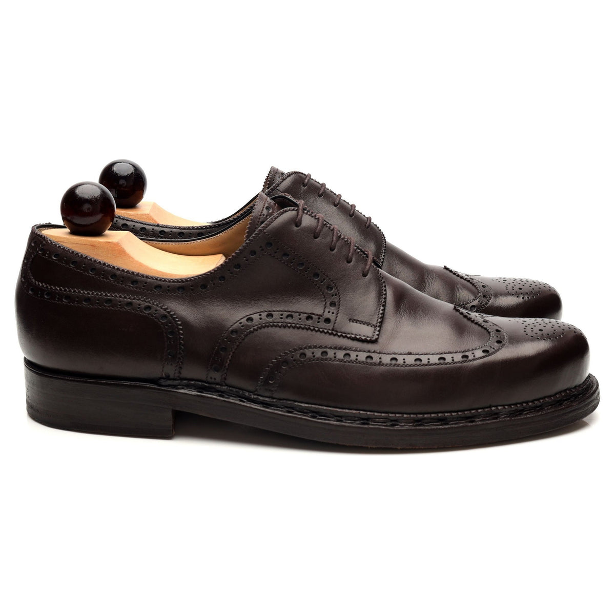 &#39;Budapest&#39; Dark Brown Leather Derby Brogues UK 9 EU 43