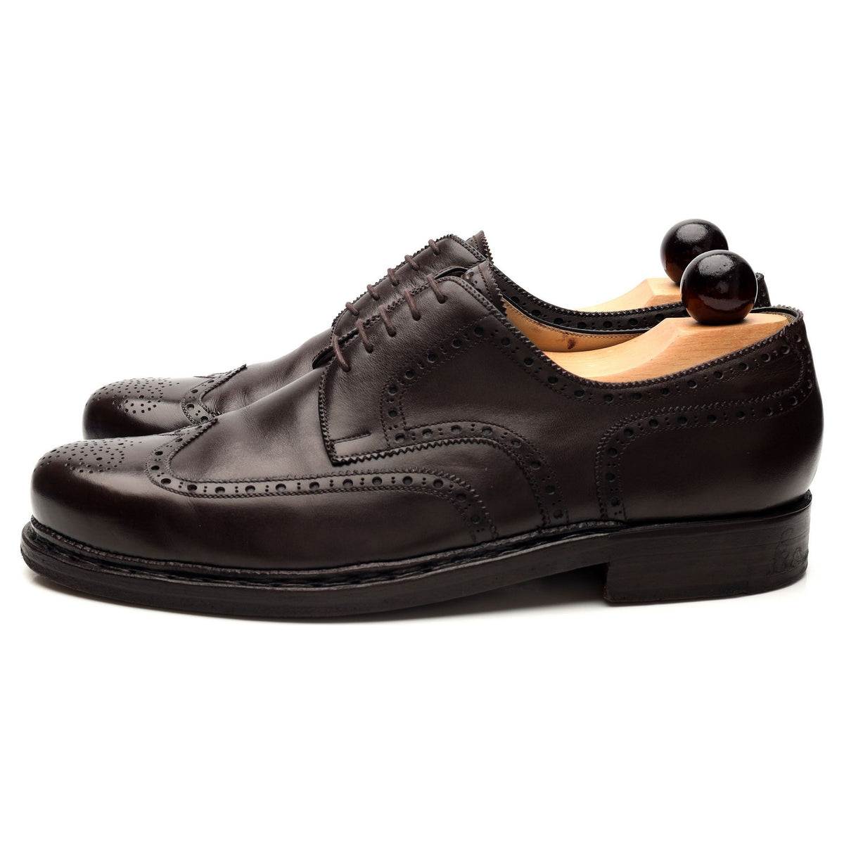 &#39;Budapest&#39; Dark Brown Leather Derby Brogues UK 9 EU 43