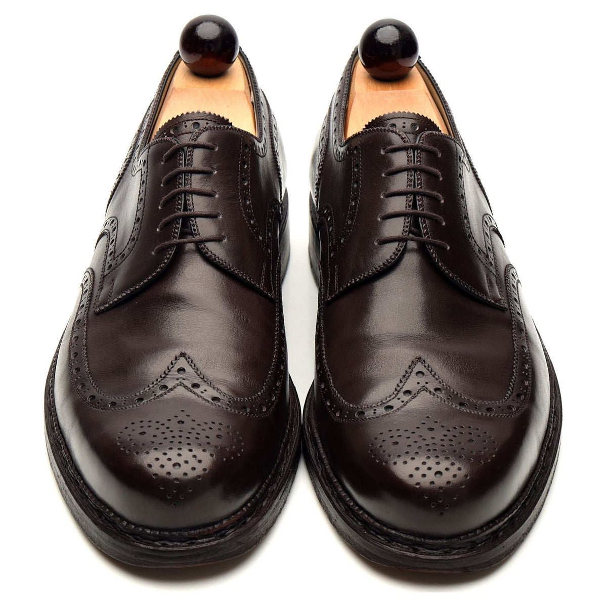 &#39;Budapest&#39; Dark Brown Leather Derby Brogues UK 9 EU 43