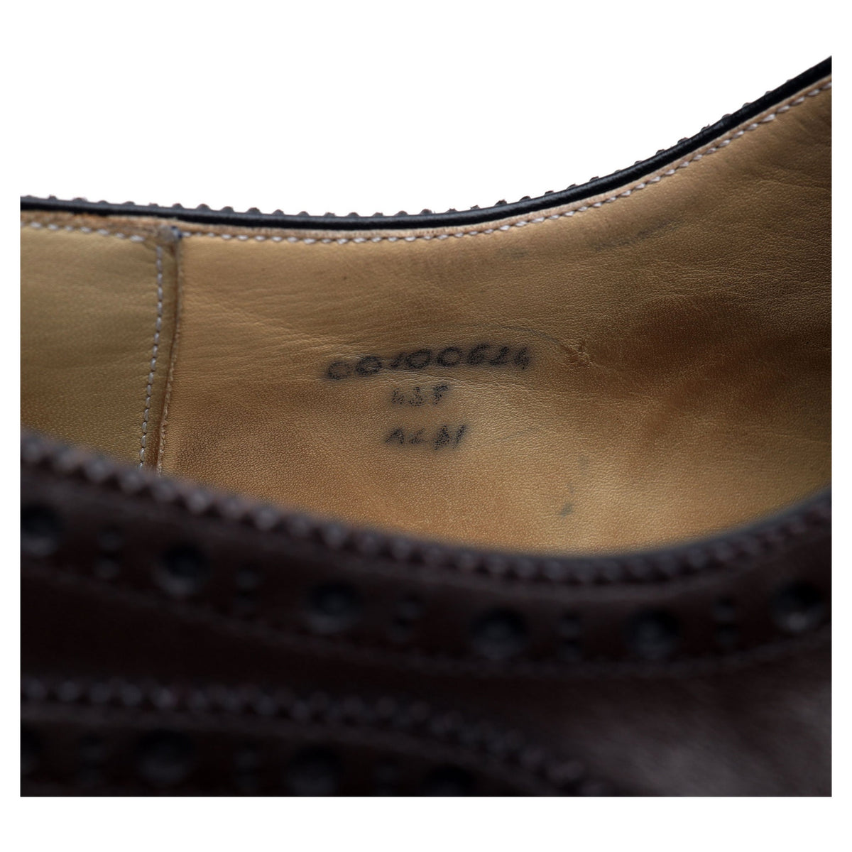 &#39;Budapest&#39; Dark Brown Leather Derby Brogues UK 9 EU 43