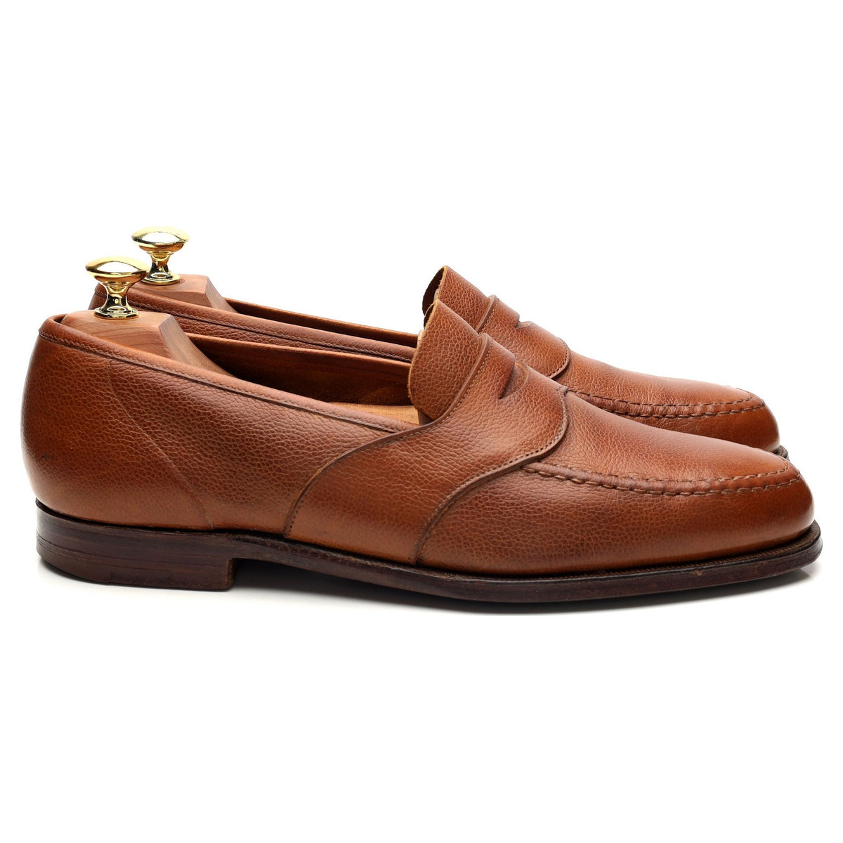 Foster &amp; Son Tan Brown Leather Loafers UK 8.5 E