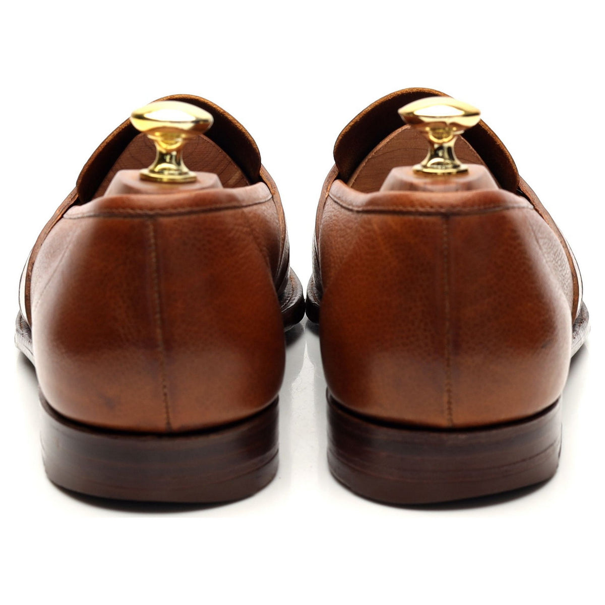 Foster &amp; Son Tan Brown Leather Loafers UK 8.5 E