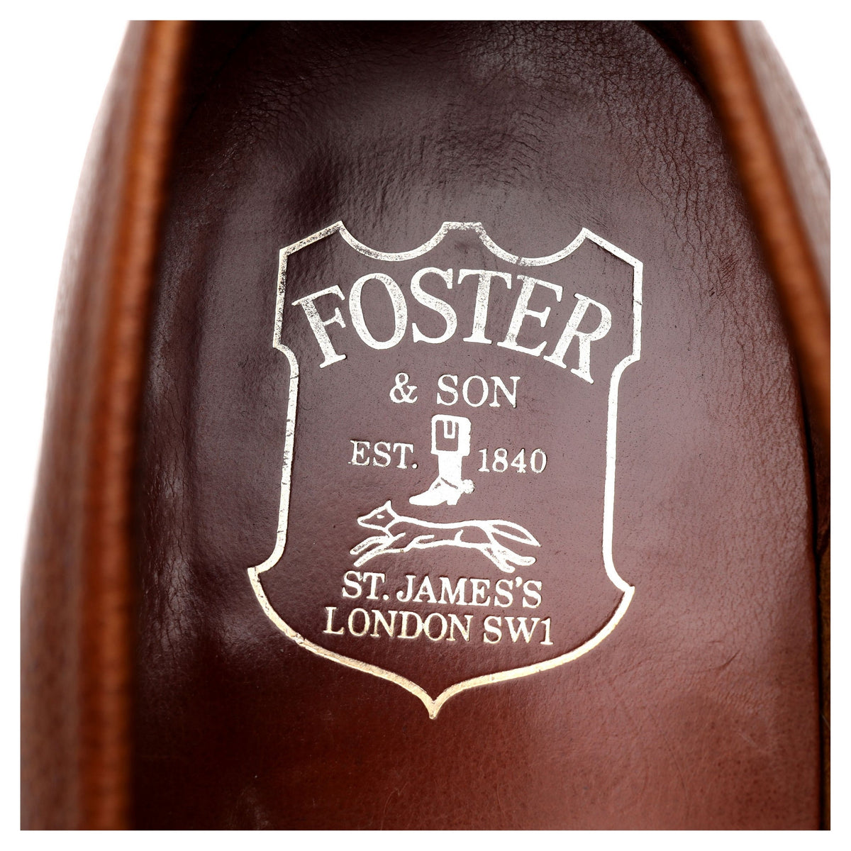 Foster &amp; Son Tan Brown Leather Loafers UK 8.5 E