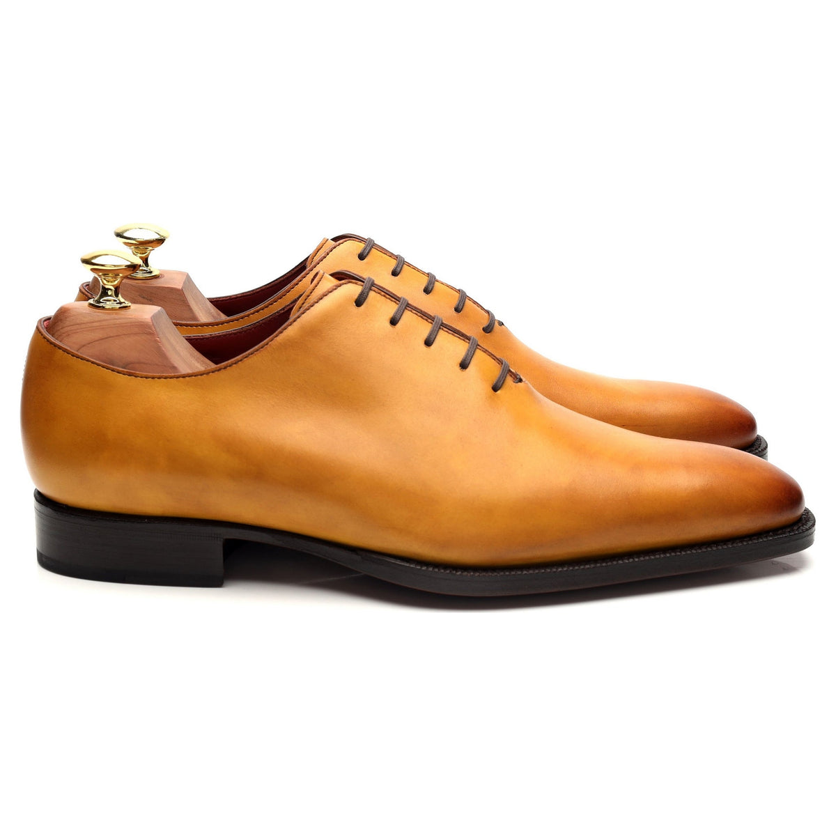 &#39;Miquel&#39; Tan Brown Leather Wholecut Oxford UK 8.5