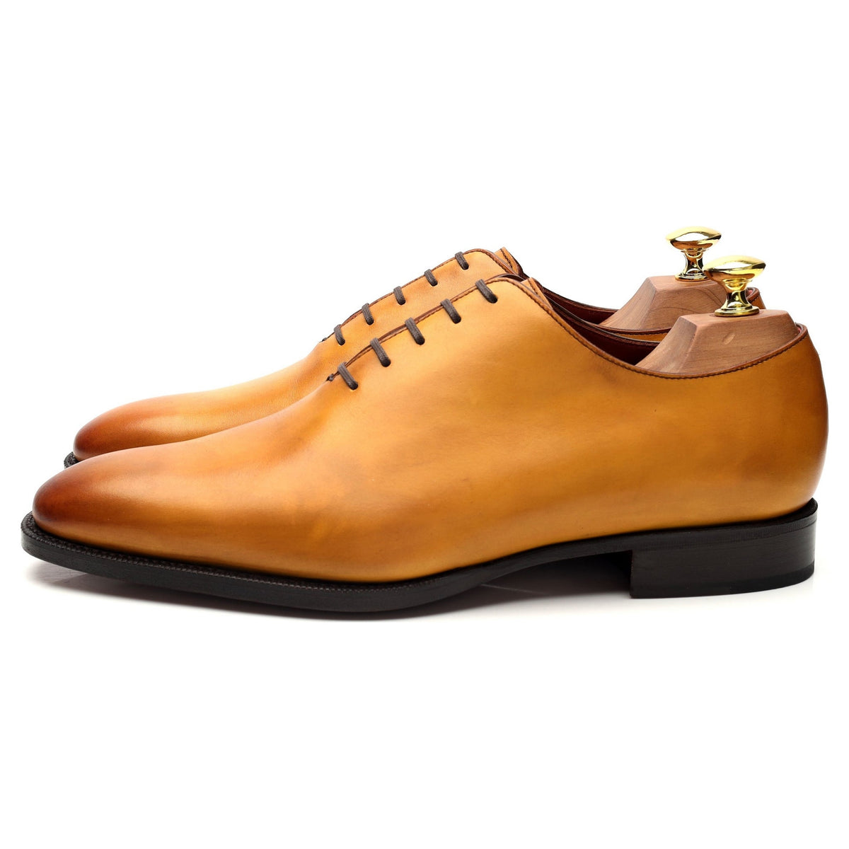 &#39;Miquel&#39; Tan Brown Leather Wholecut Oxford UK 8.5