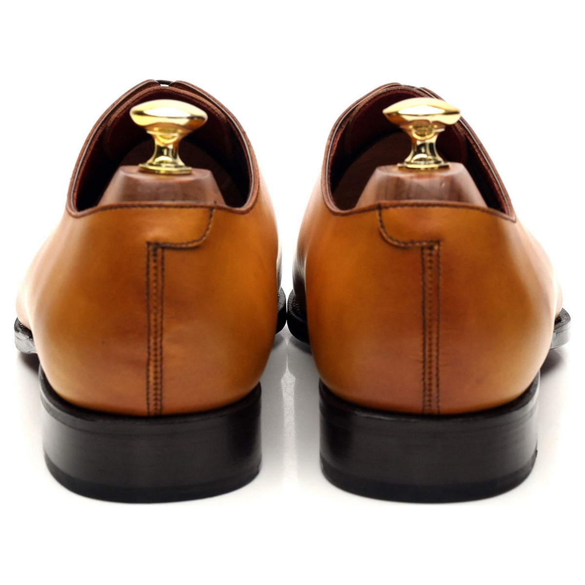 &#39;Miquel&#39; Tan Brown Leather Wholecut Oxford UK 8.5