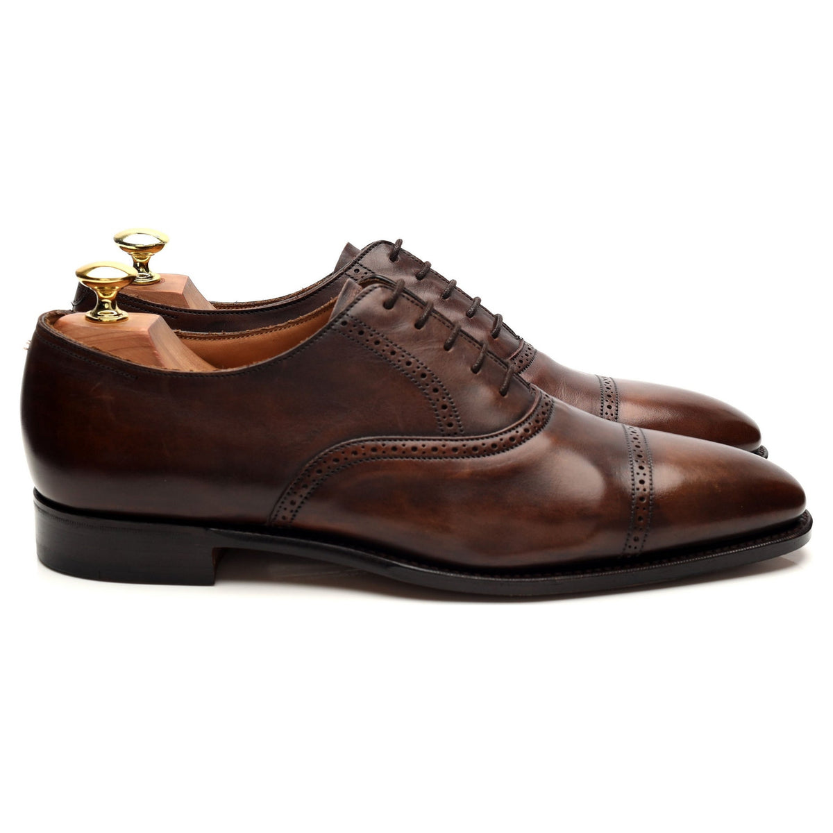 &#39;Wyndham&#39; Brown Leather Oxford Semi Brogues UK 8.5 E