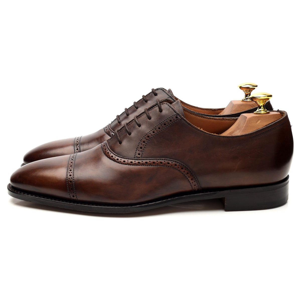 &#39;Wyndham&#39; Brown Leather Oxford Semi Brogues UK 8.5 E