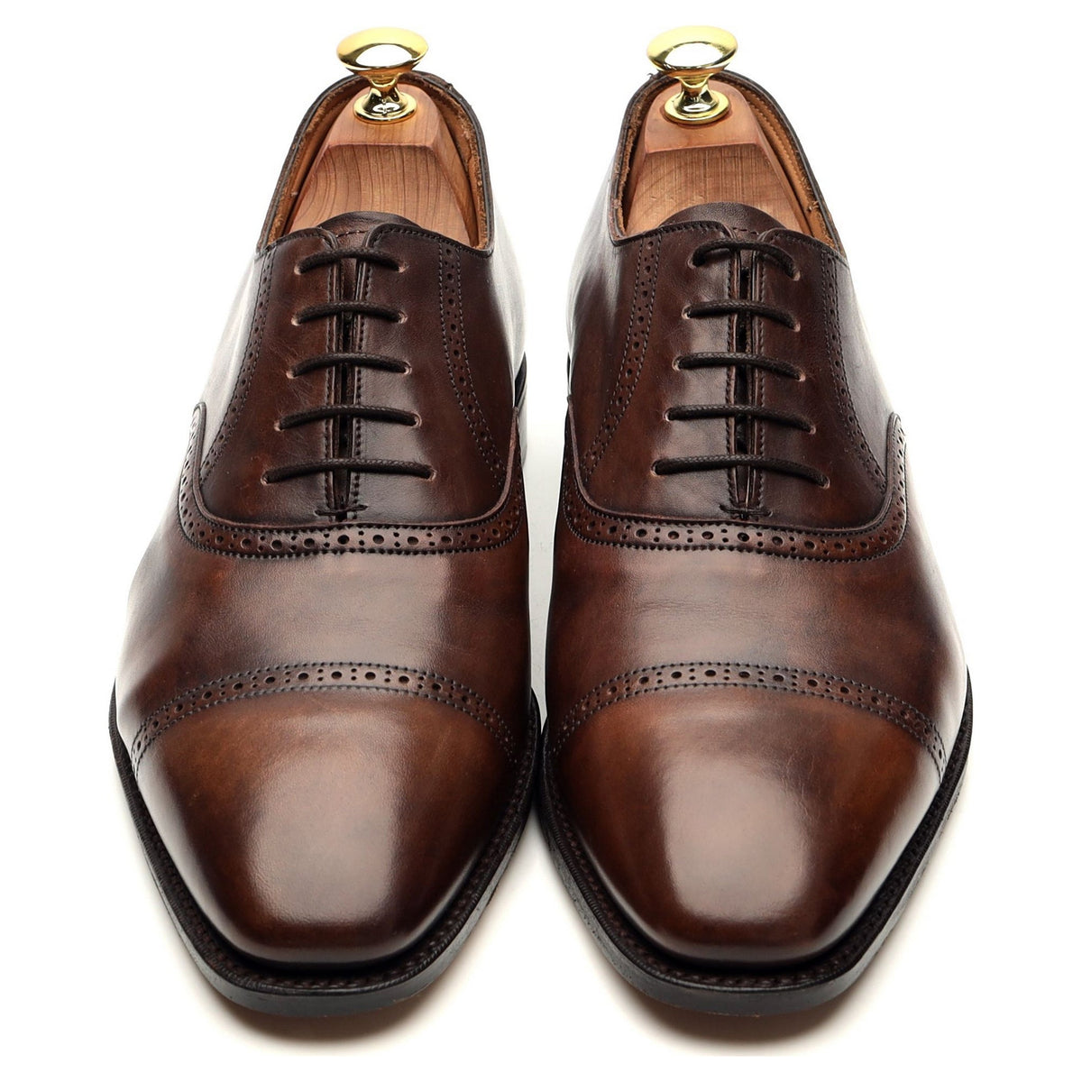 &#39;Wyndham&#39; Brown Leather Oxford Semi Brogues UK 8.5 E