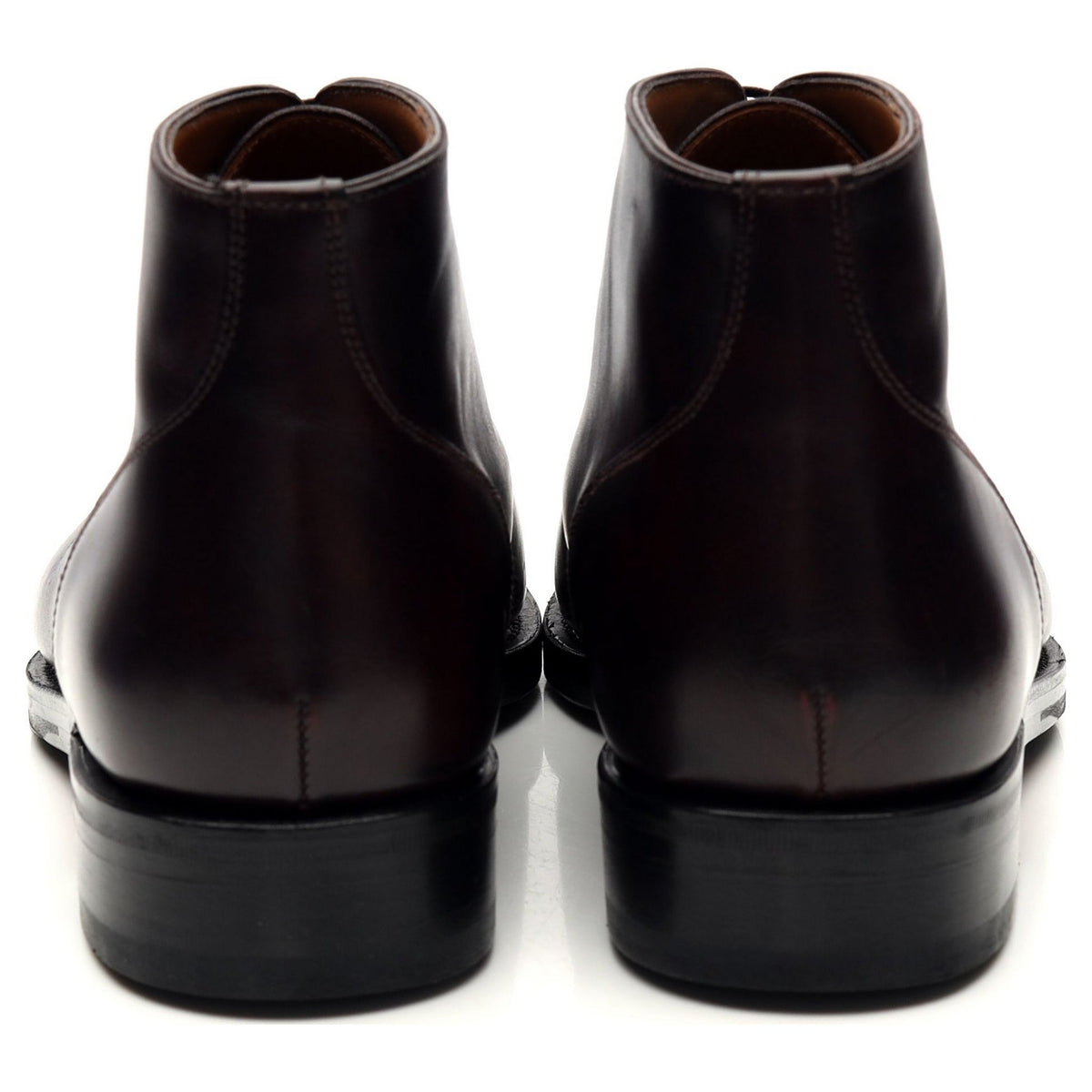 &#39;Renoir&#39; Oxblood Museum Leather Split Toe Boots UK 8.5