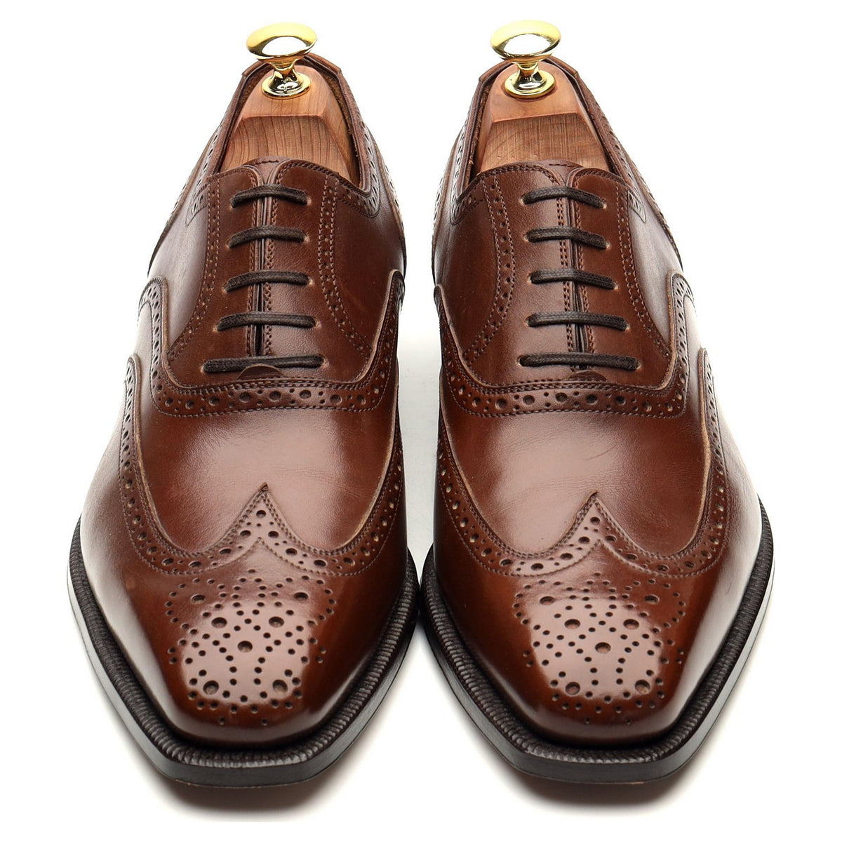 &#39;Art. 3578&#39; Brown Leather Oxford Brogues UK 8.5