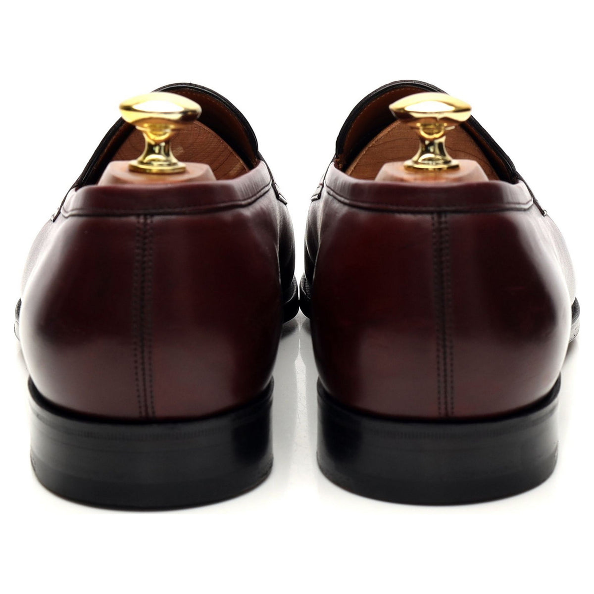 &#39;Burford&#39; Burgundy Leather Loafers UK 8.5 E