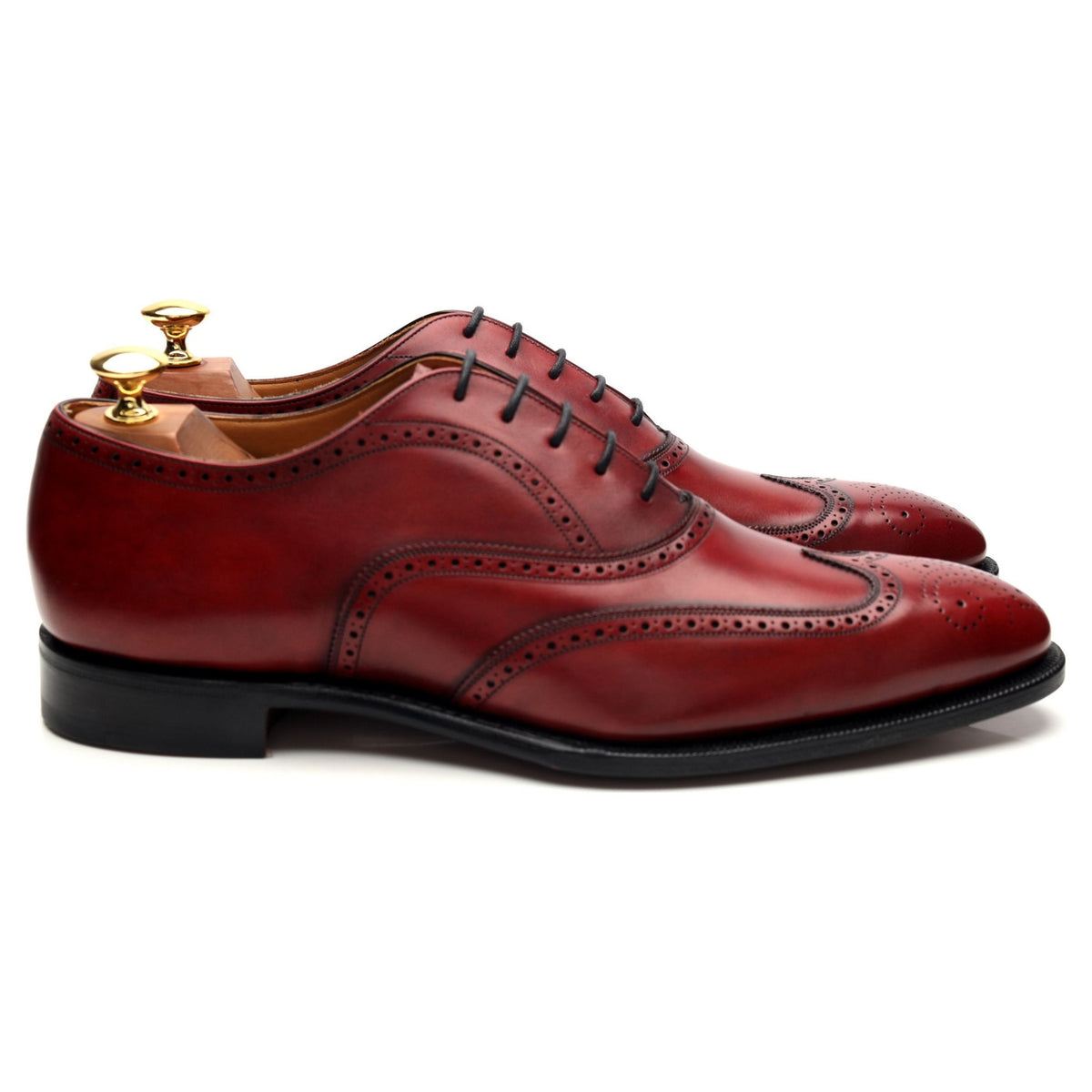 Crown Collection &#39;Carrol&#39; Burgundy Leather Oxford Brogues UK 9 F