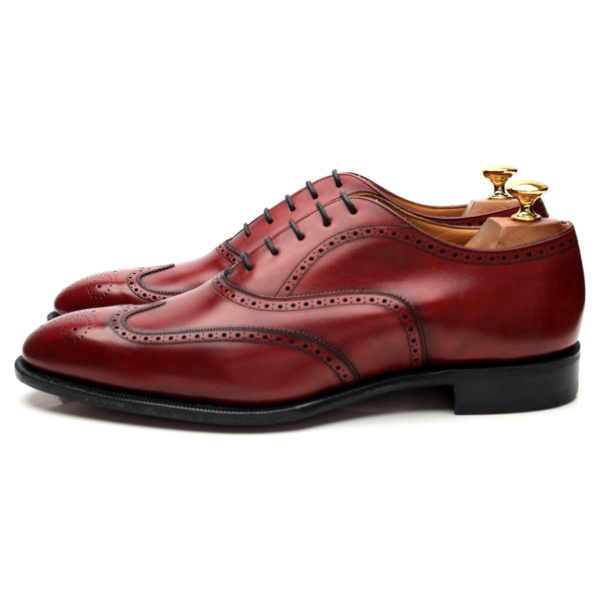 Crown Collection &#39;Carrol&#39; Burgundy Leather Oxford Brogues UK 9 F