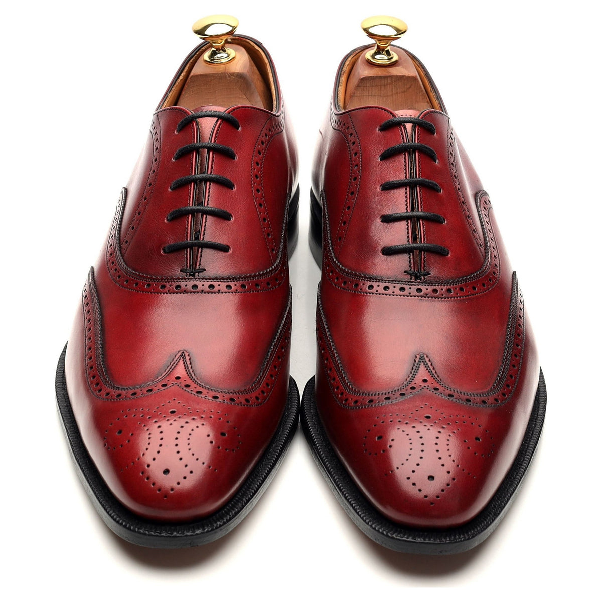 Crown Collection &#39;Carrol&#39; Burgundy Leather Oxford Brogues UK 9 F