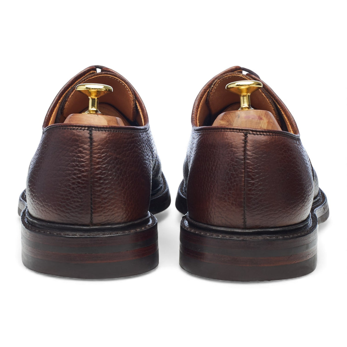 'Ashdown' Dark Brown Grain Leather Derby UK 8 E