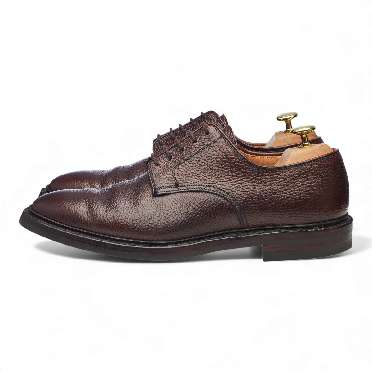 'Ashdown' Dark Brown Grain Leather Derby UK 8 E