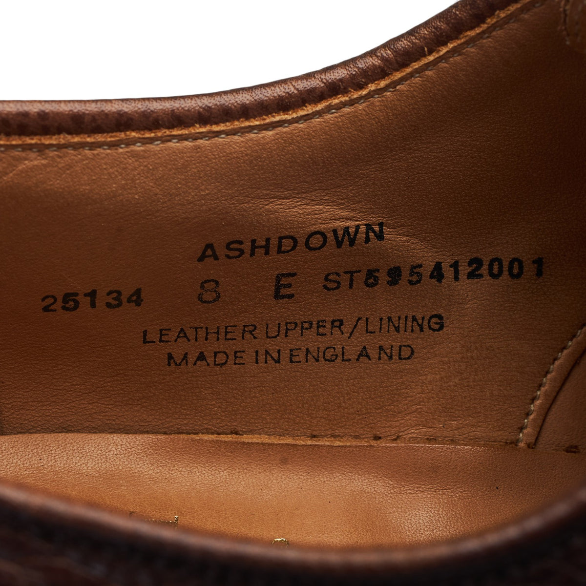 'Ashdown' Dark Brown Grain Leather Derby UK 8 E