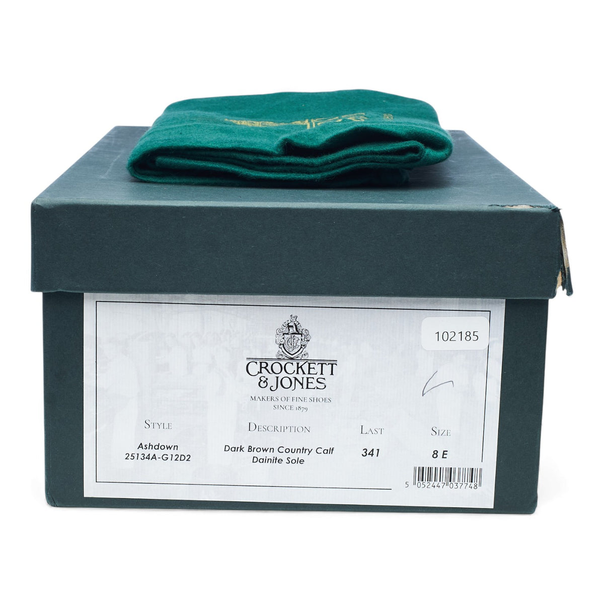 'Ashdown' Dark Brown Grain Leather Derby UK 8 E