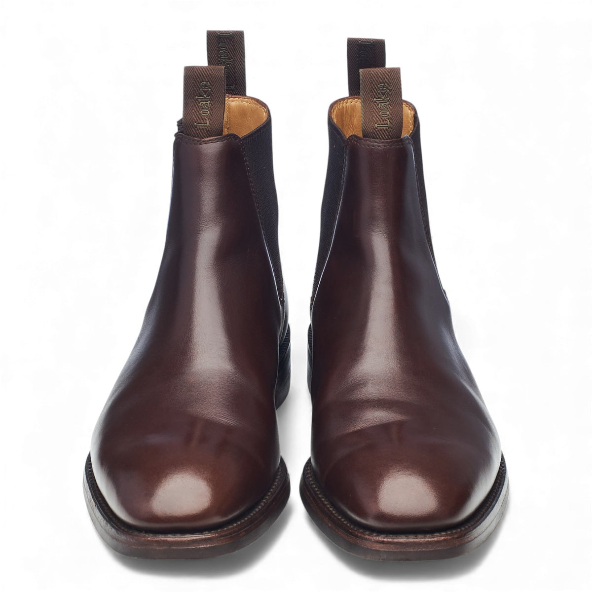1880 'Chatsworth' Dark Brown Waxy Leather Chelsea Boots UK 7 G