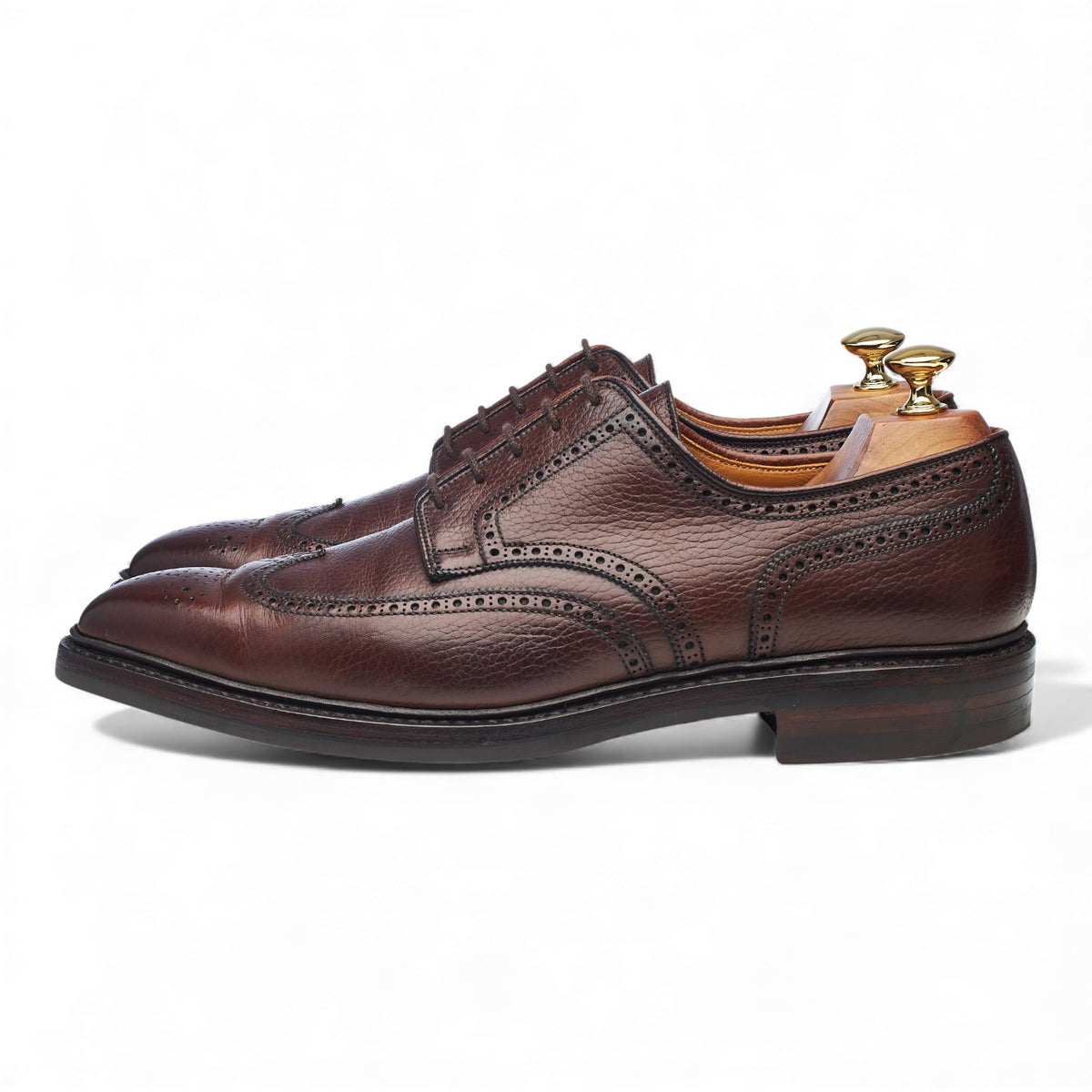 'Exmoor' Dark Brown Grain Leather Derby UK 9 E
