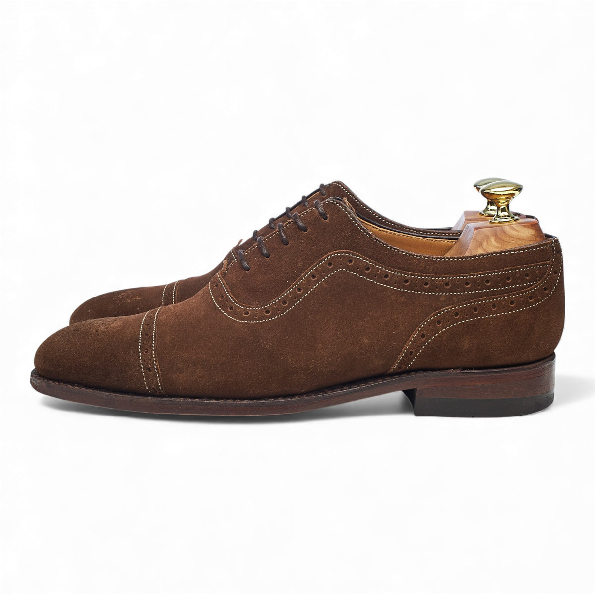 Charles Tyrwhitt Brown Suede Oxford Brogues UK 7.5 F