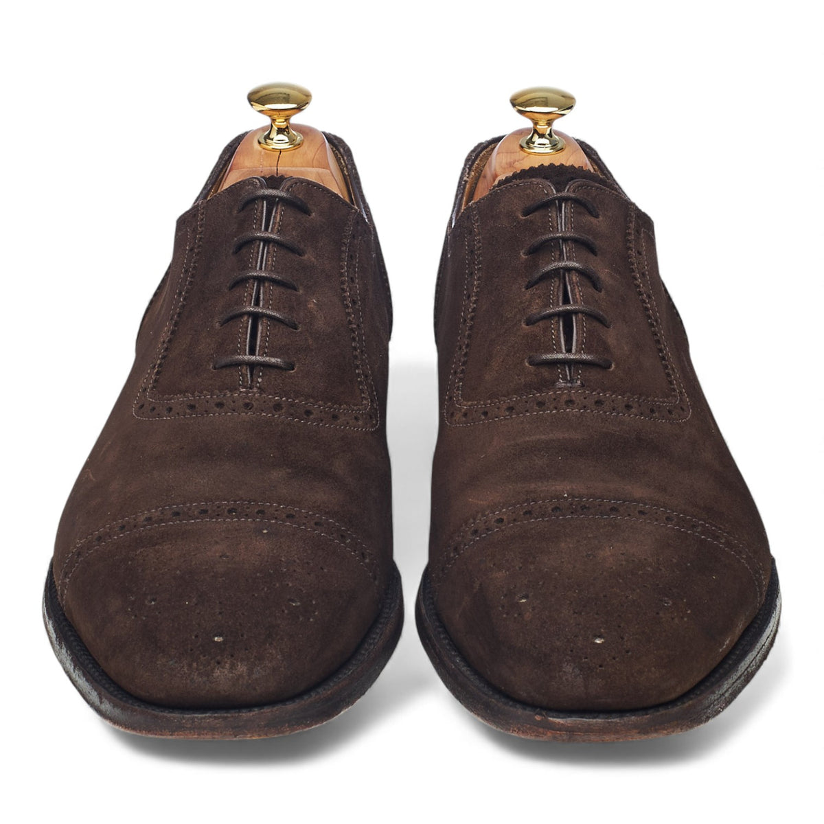 Charles Tyrwhitt Dark Brown Suede Oxford Brogues UK 11 F