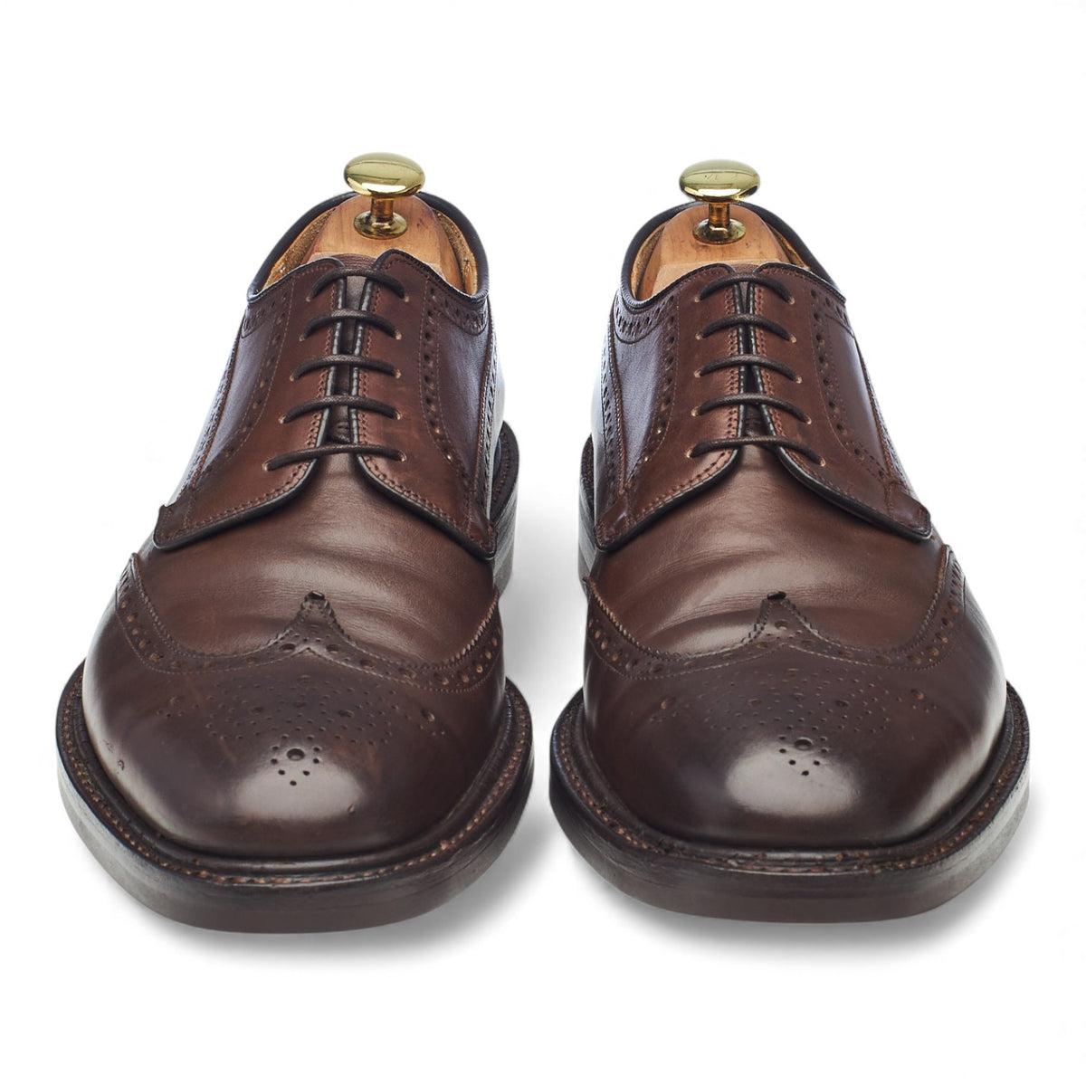 'Grafton' Dark Brown Leather Derby Brogues UK 8 G