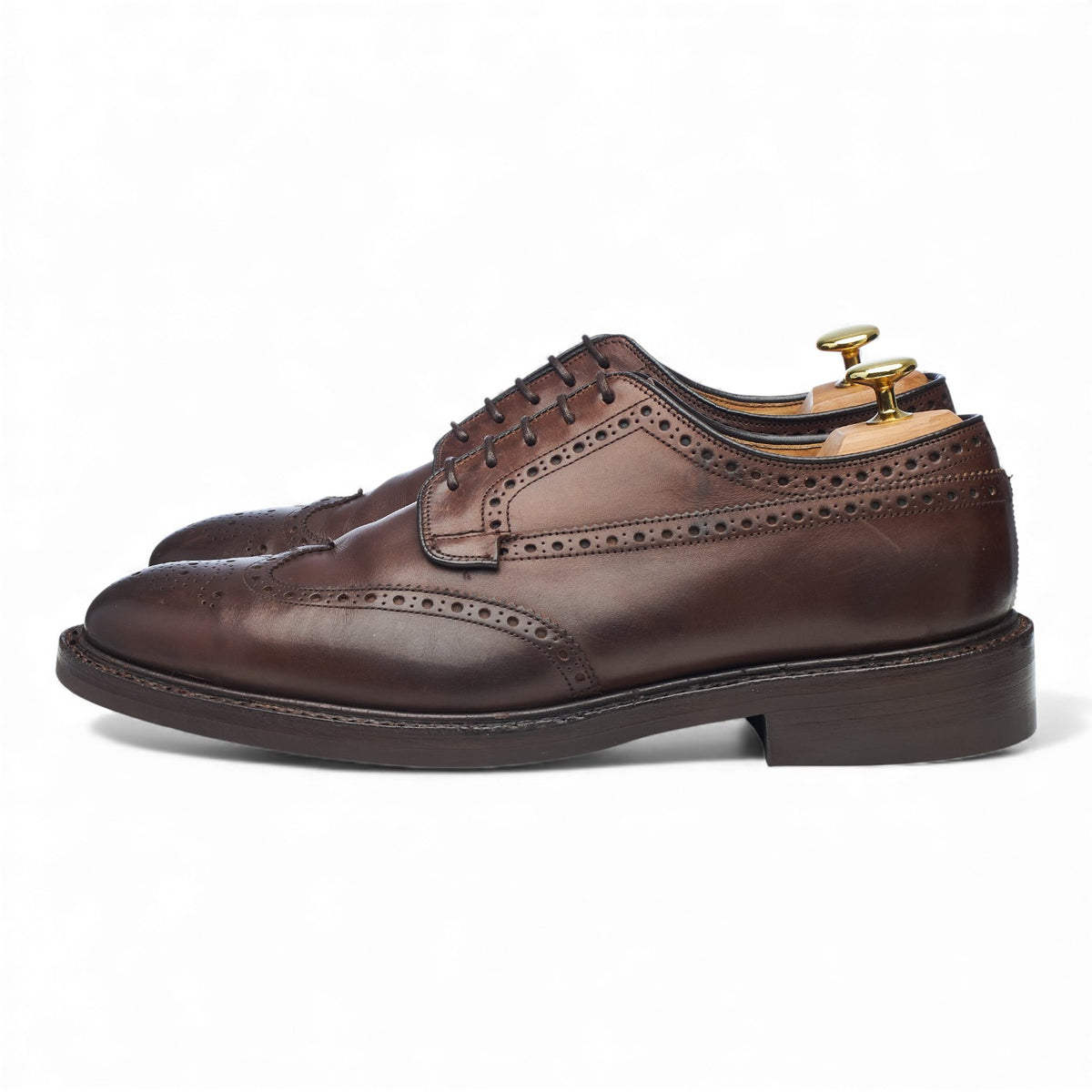 'Grafton' Dark Brown Leather Derby Brogues UK 8 G
