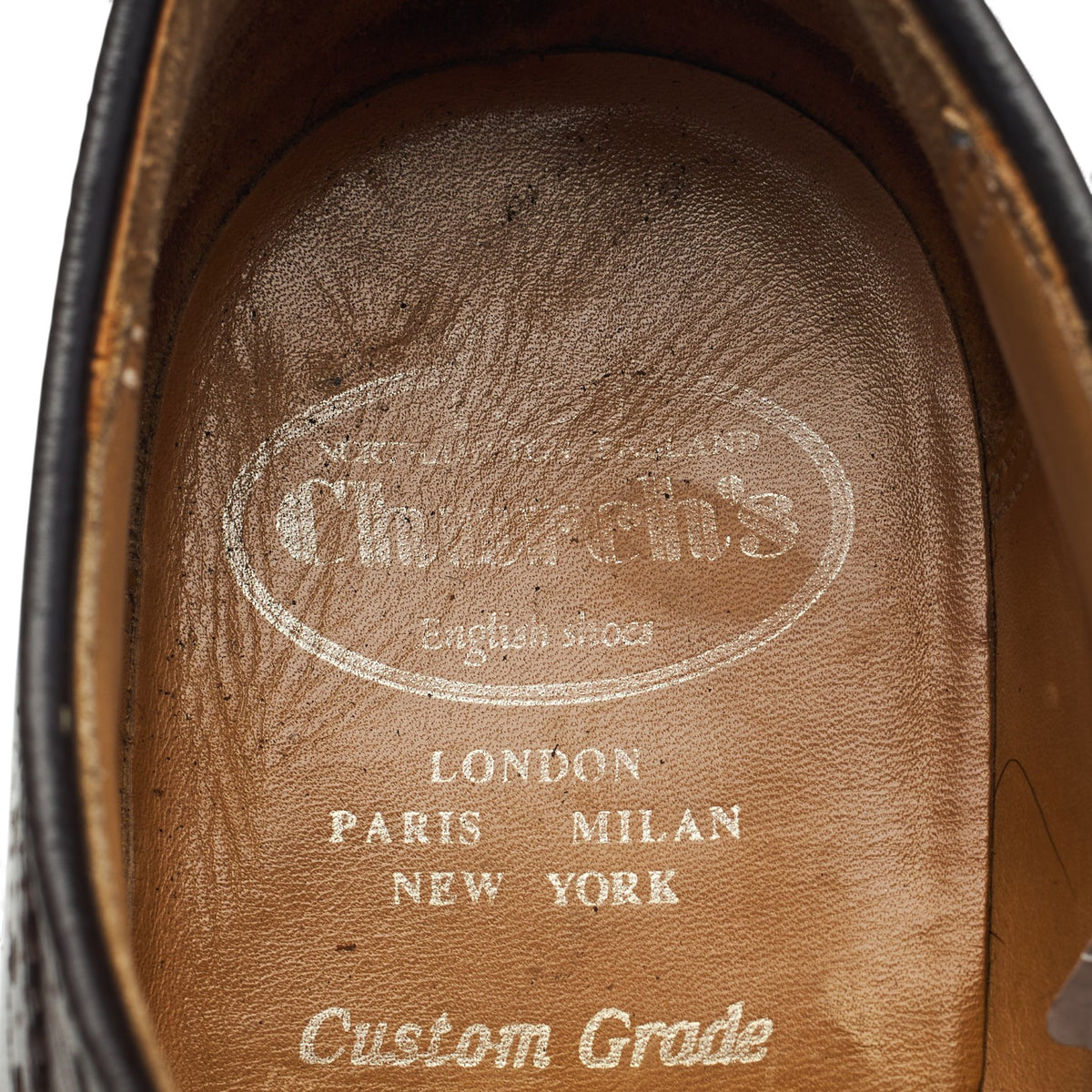 'Grafton' Dark Brown Leather Derby Brogues UK 8 G