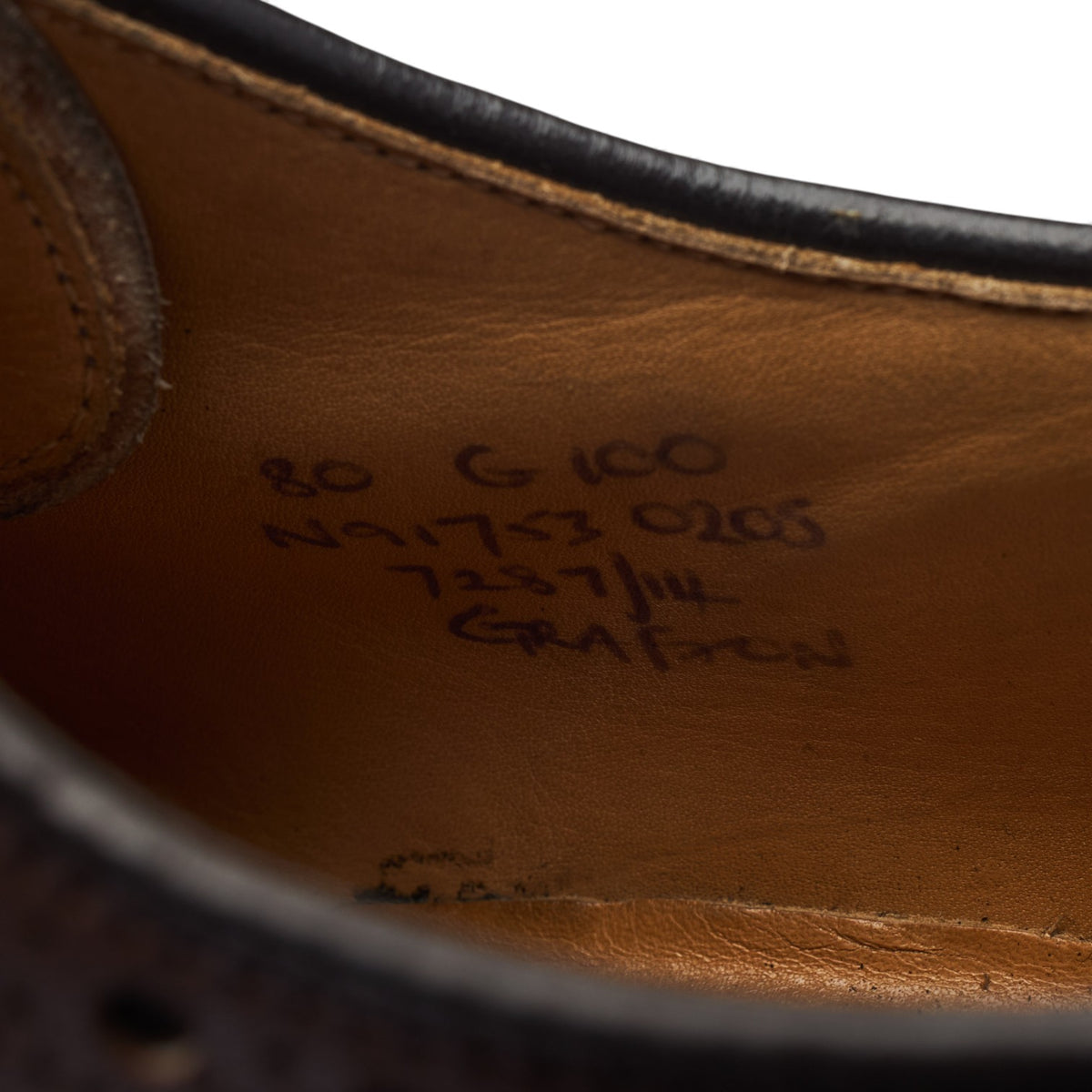 'Grafton' Dark Brown Leather Derby Brogues UK 8 G