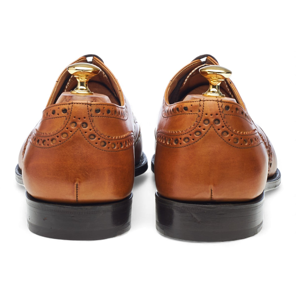 'Brisbane' Tan Brown Leather Oxford Brogues UK 12 F
