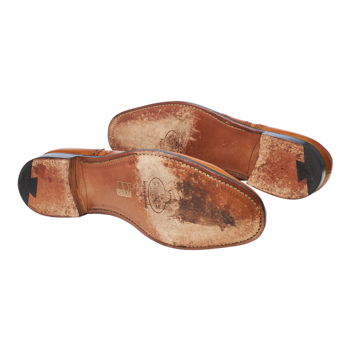 'Brisbane' Tan Brown Leather Oxford Brogues UK 12 F