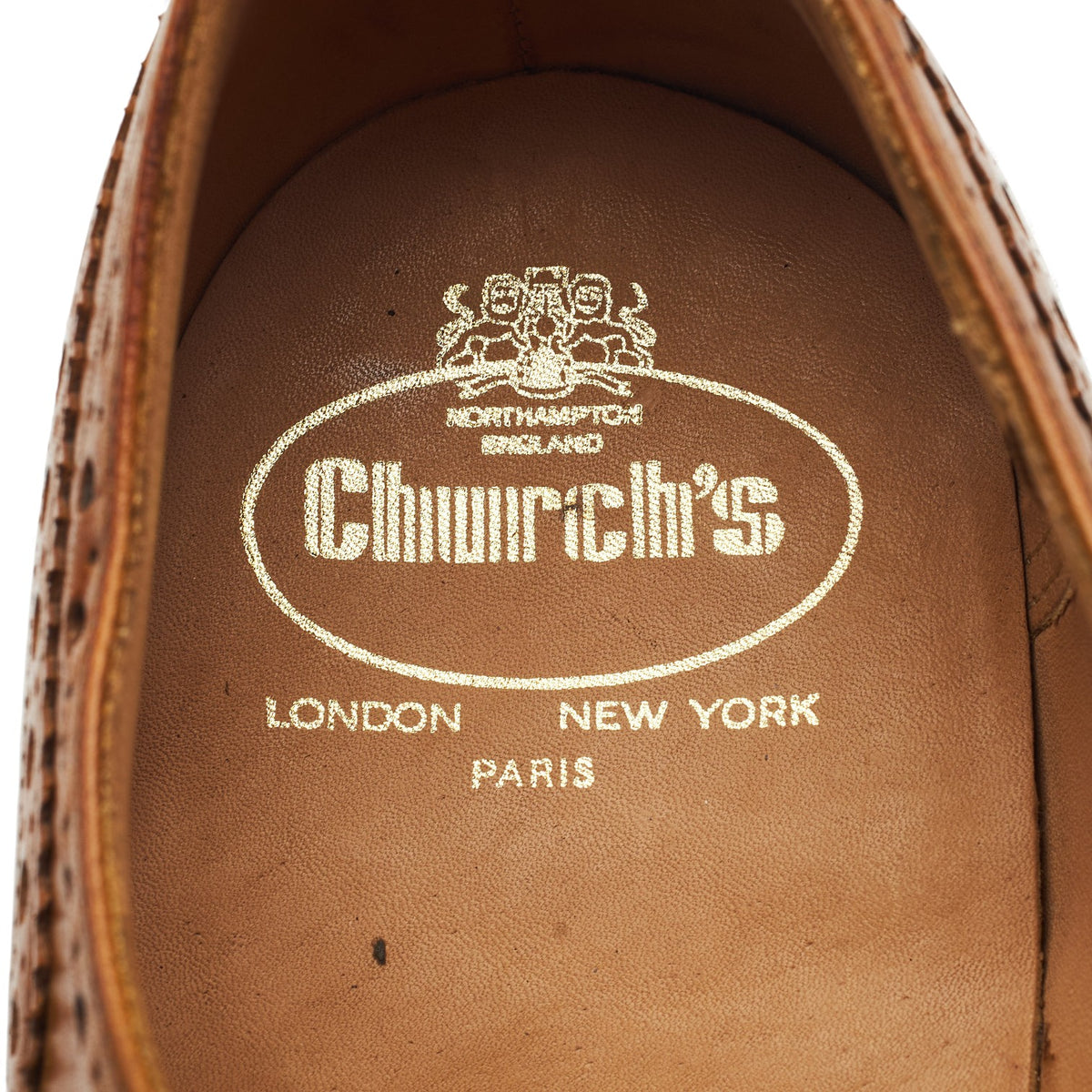 'Brisbane' Tan Brown Leather Oxford Brogues UK 12 F