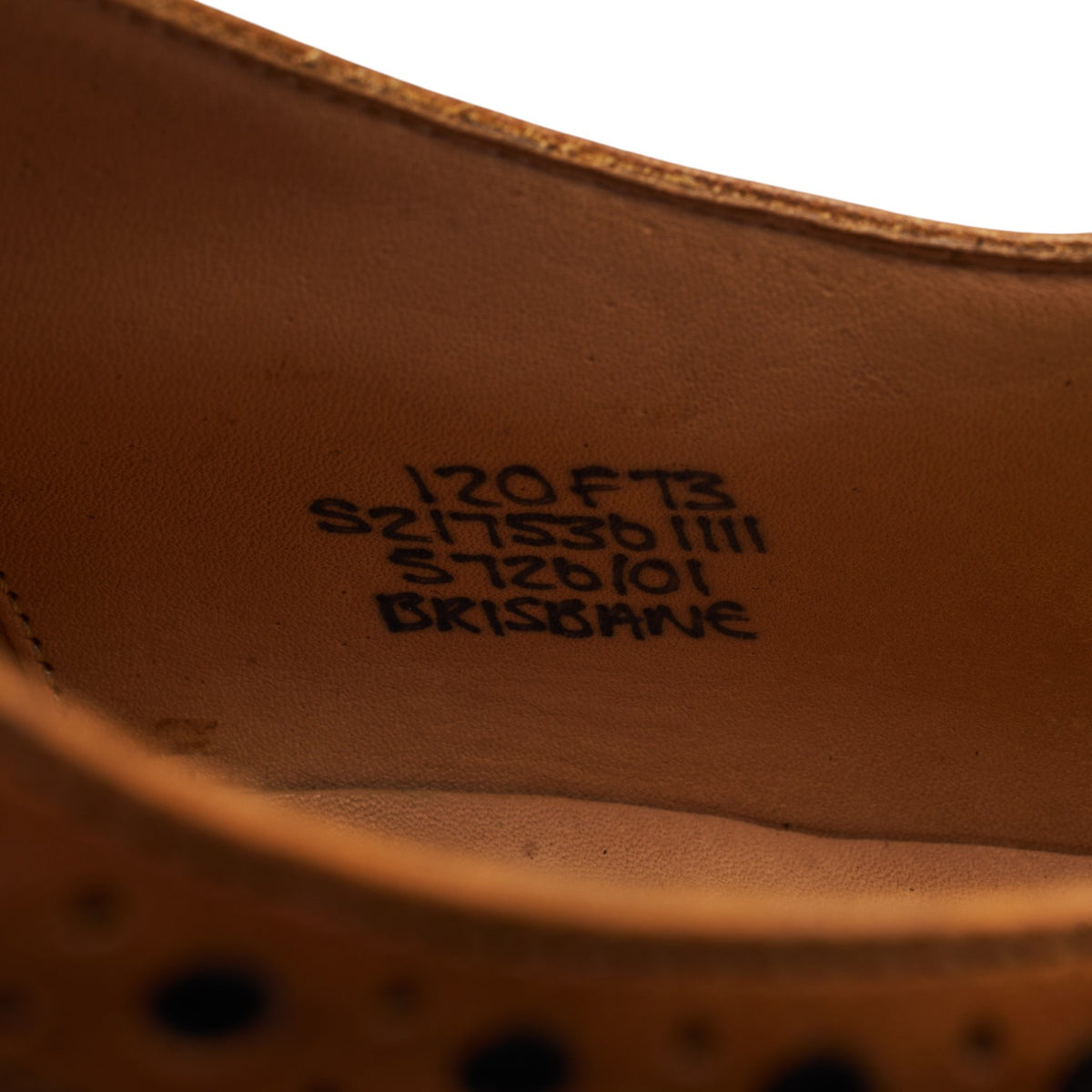 'Brisbane' Tan Brown Leather Oxford Brogues UK 12 F