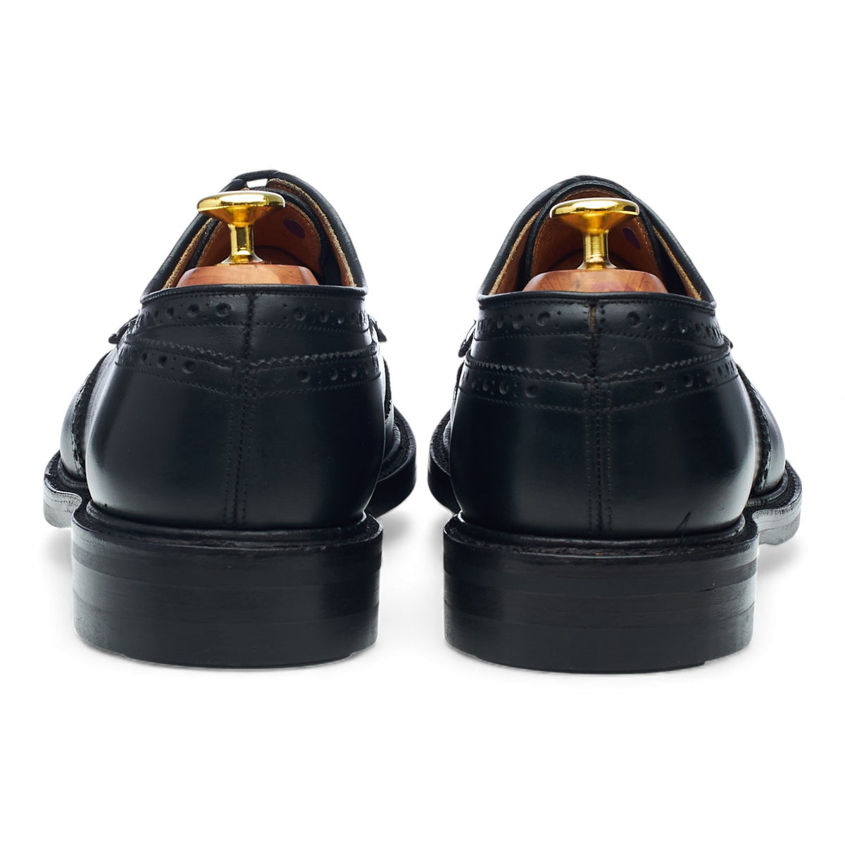 'Grafton' Black Leather Derby Brogues UK 8 G