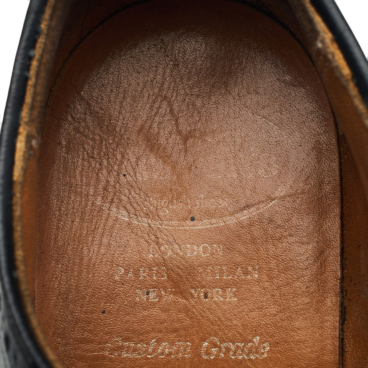 'Grafton' Black Leather Derby Brogues UK 8 G