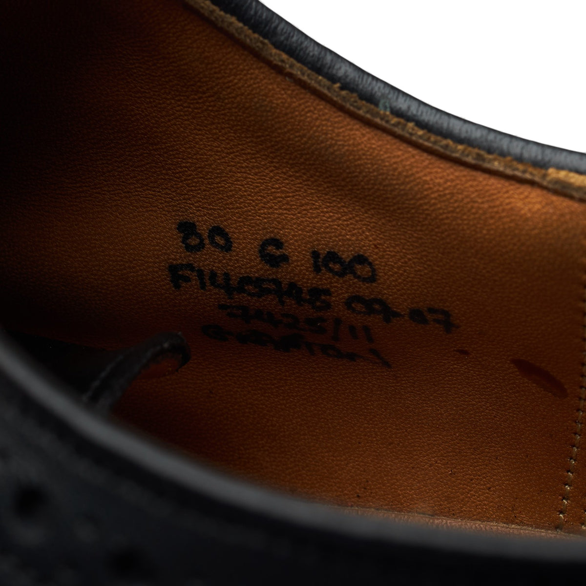 'Grafton' Black Leather Derby Brogues UK 8 G