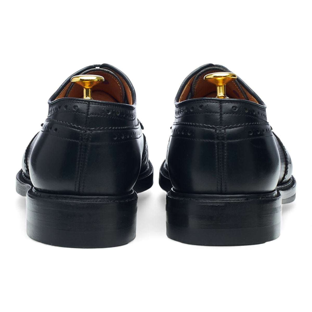 'Grafton' Black Leather Derby Brogues UK 8 G