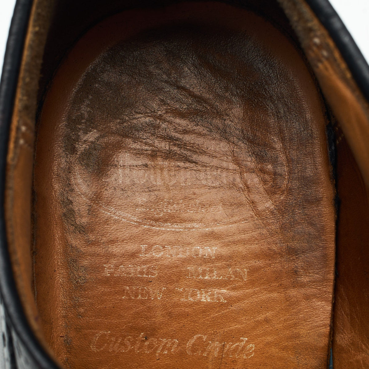 'Grafton' Black Leather Derby Brogues UK 8 G