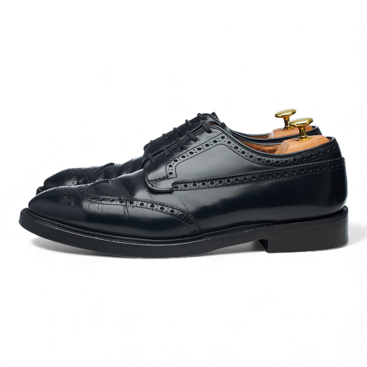 'Grafton' Black Leather Derby Brogues UK 8.5 F
