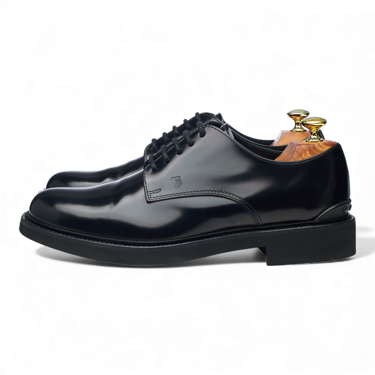Black Leather Derby UK 7.5