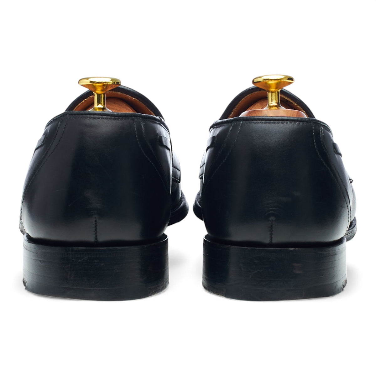 'Widnes' Black Leather Loafers UK 8.5 G